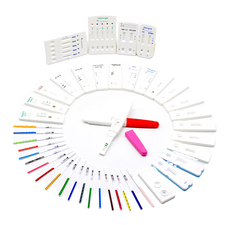 Yuqori aniqlikdagi tibbiy diagnostik antigen va neytrallashtiruvchi antikor bezgak Igg Igm OIV Hcg Flus Pcr A+b tampon tezkor test to'plami